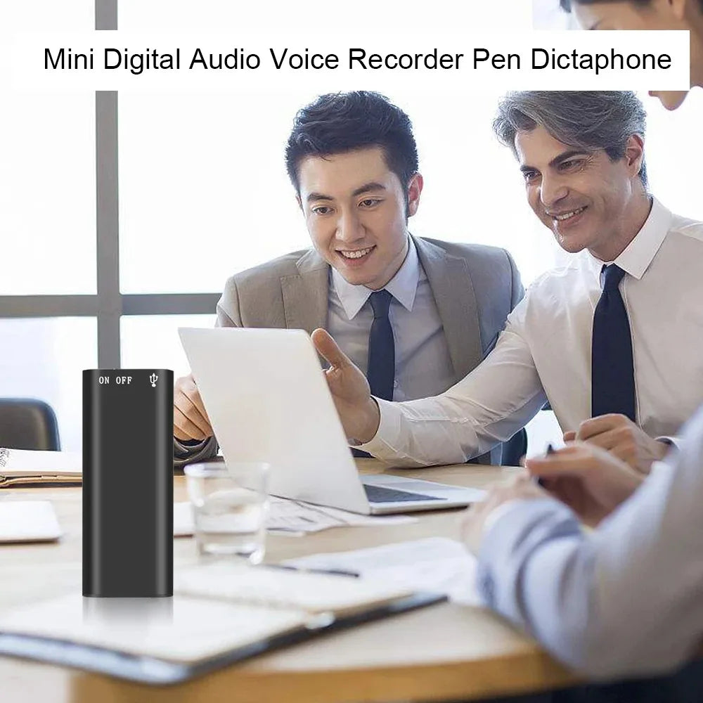 3-in-1 Mini Digital Voice Recorder & MP3 Player – 192Kbps WAV Recorder