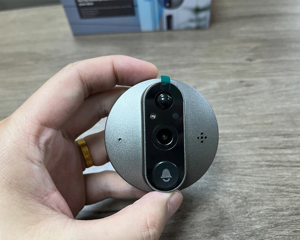 3MP Smart Life Tuya 1080P WiFi Door Bell Eye Peephole Camera 5000mAh Battery PIR Motion Detector IR Alexa Google Digital Viewer