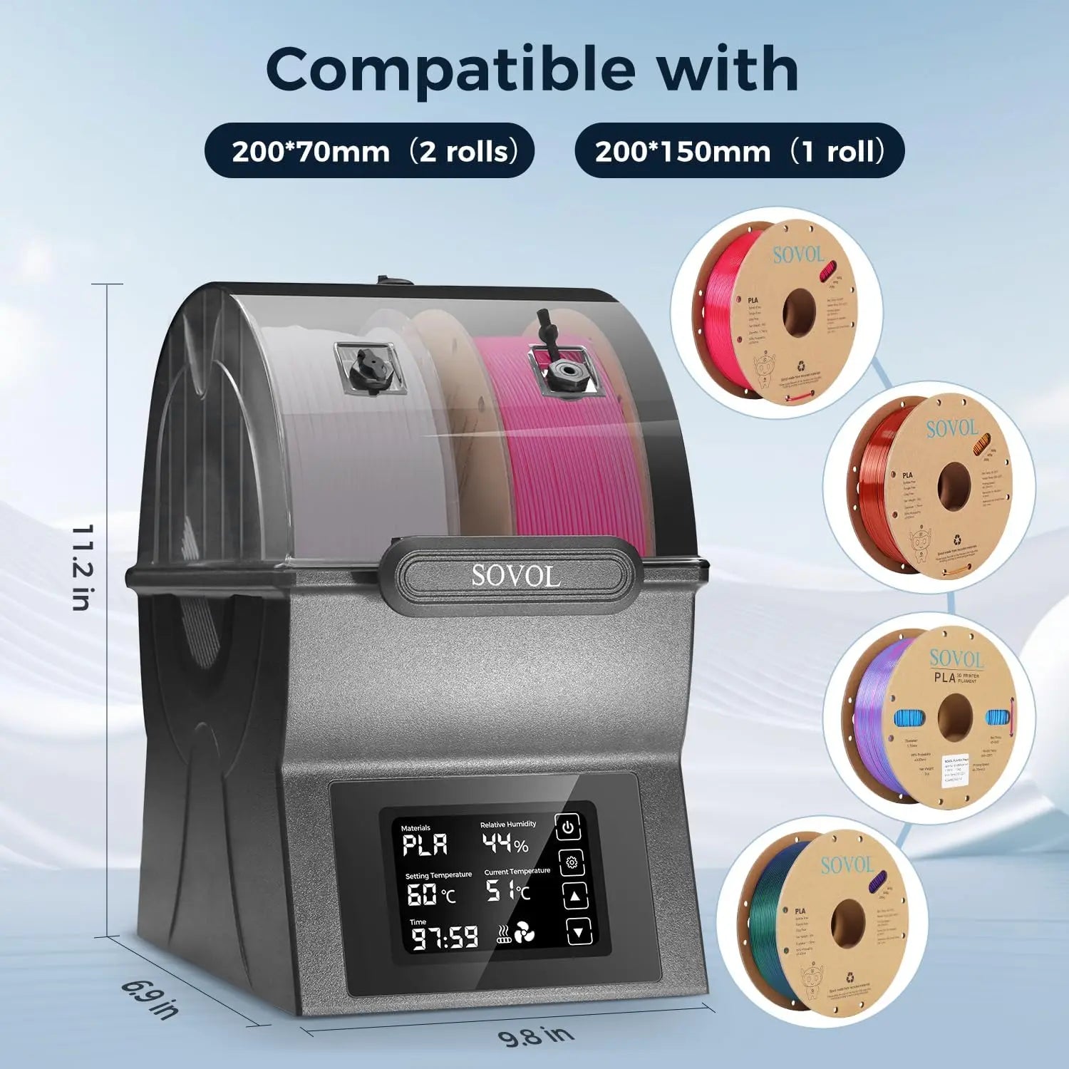 Sovol SH02 Filament Dryer & Storage Box with Heater
