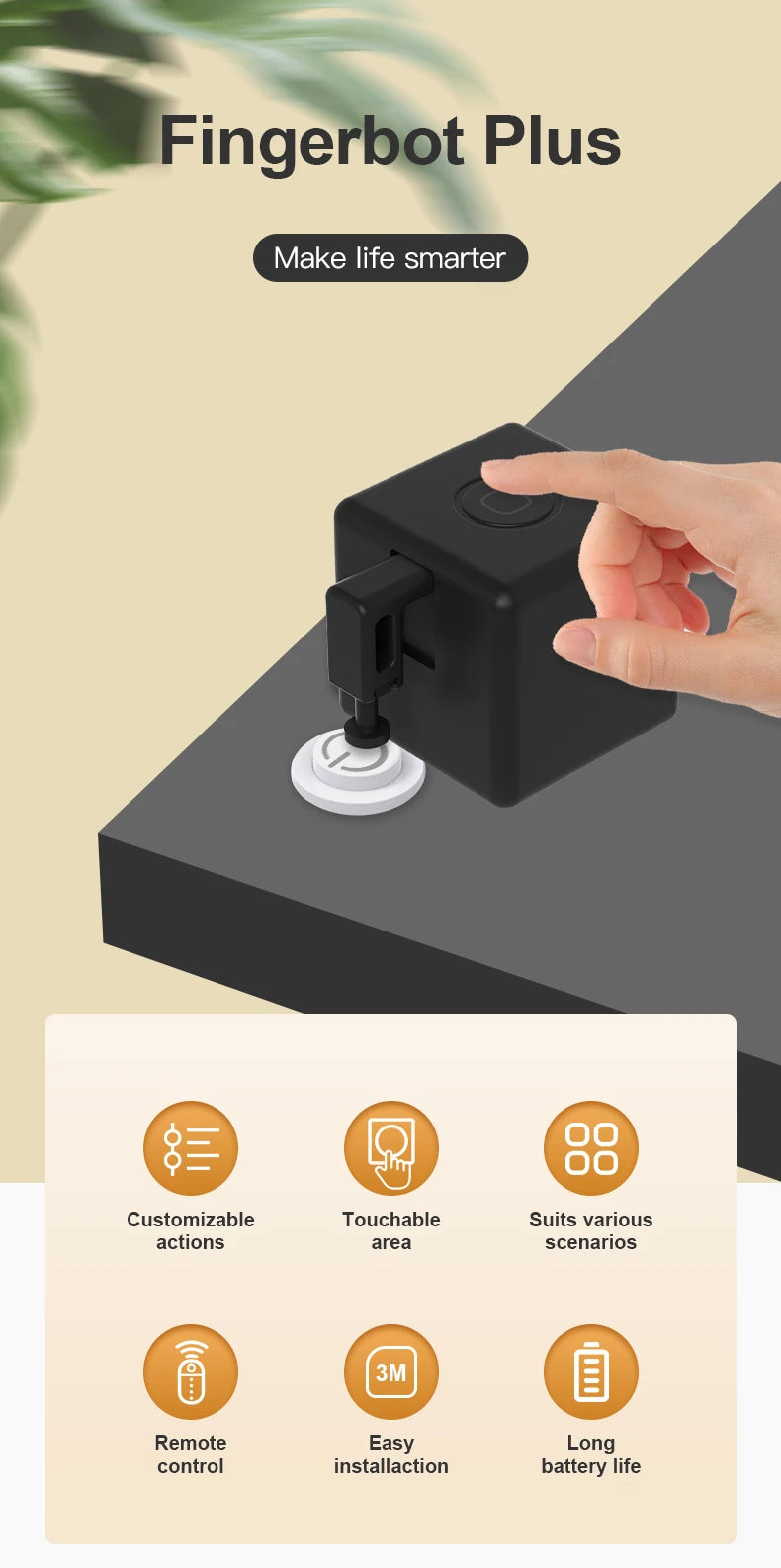 Tuya Zigbee Smart Fingerbot – Voice-Controlled Button Pusher Robot