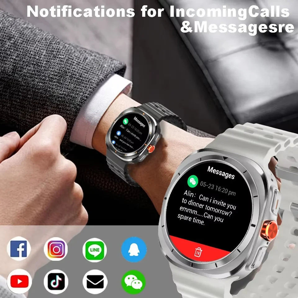 LAXASFIT GT7 Ultra Smartwatch – 1.52" AMOLED Bluetooth Fitness Watch