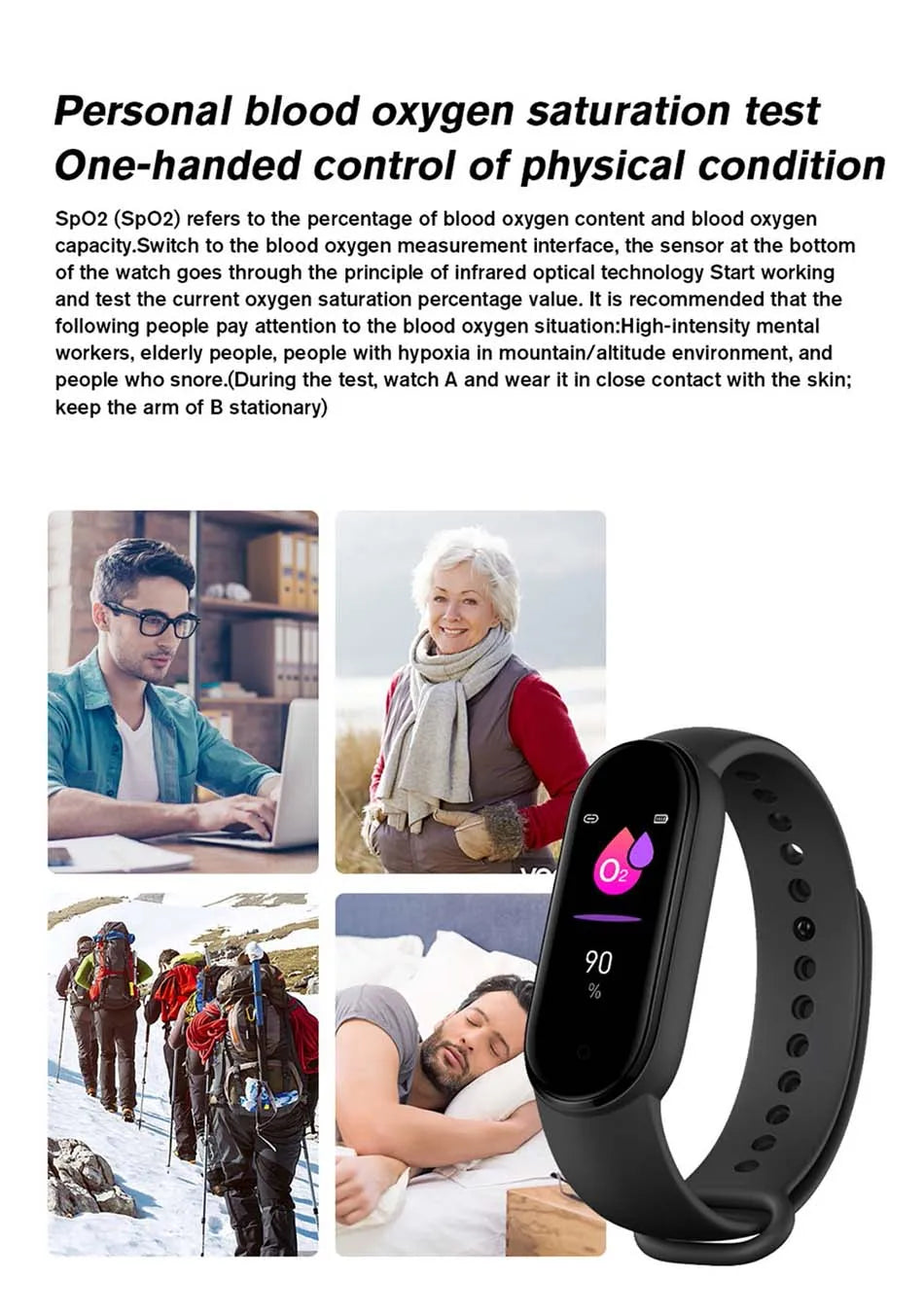 M6 Fitness Smart Watch – Waterproof Health Tracker Band