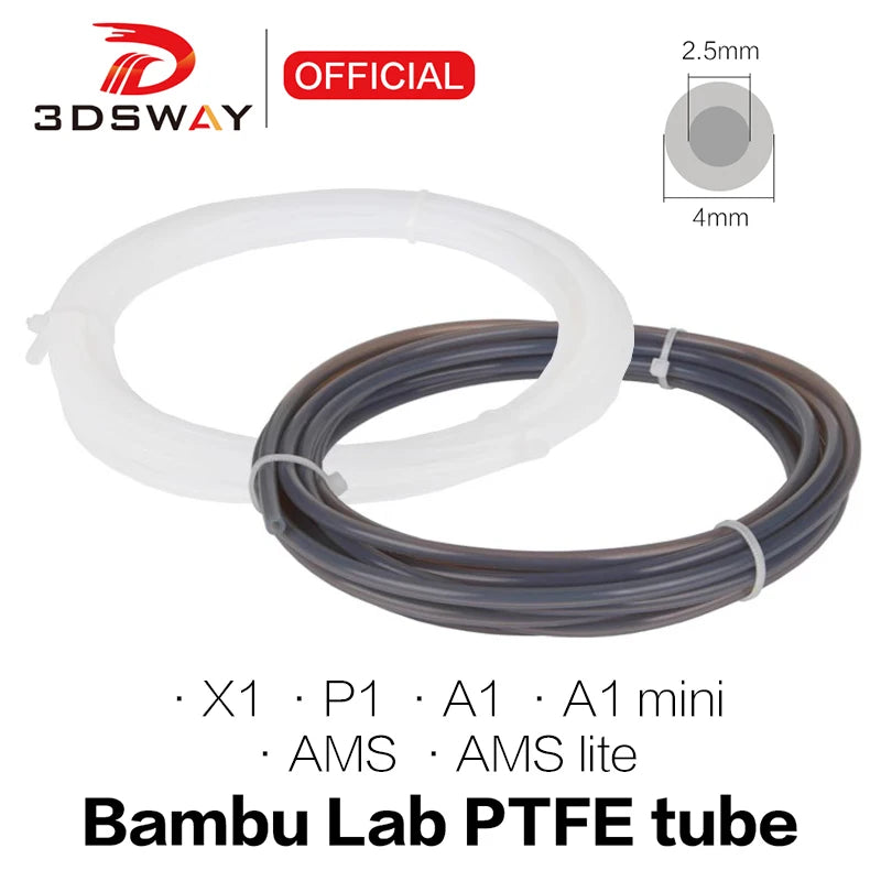 PTFE Tube for Bambu Lab P1P AMS A1 Mini 3D Printer