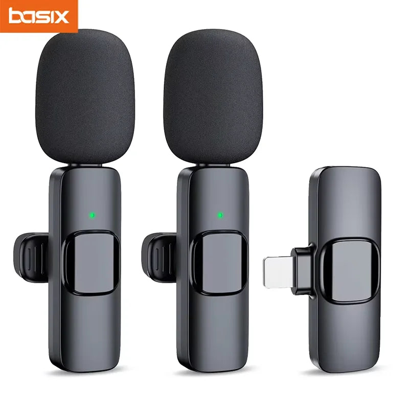 Basix 2.4G Wireless Lavalier Microphone for Phones