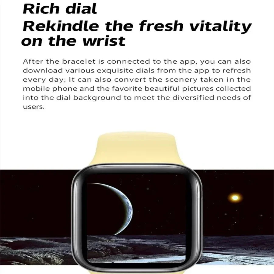 LAXASFIT 2025 Smartwatch – 1.73" Bluetooth Health Watch for Men & Women