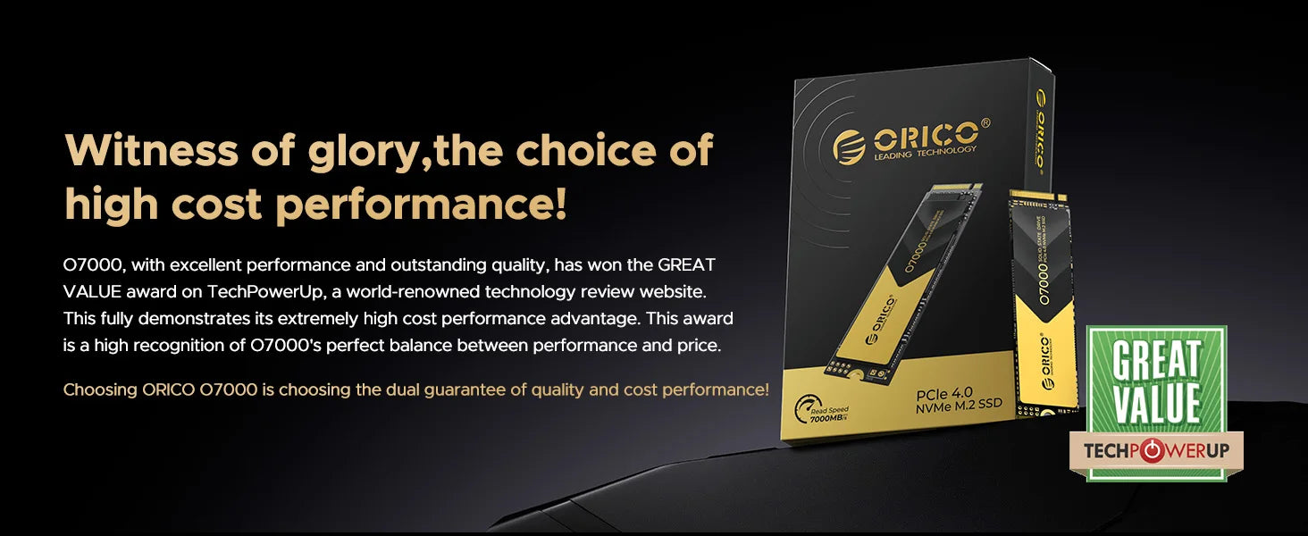 ORICO O7000 2TB NVMe SSD – PCIe 4.0 M.2 Internal Drive