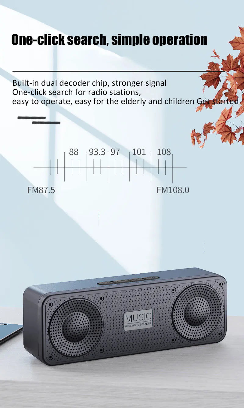 S18 Wireless Bluetooth Smart Speaker – Portable Outdoor Subwoofer & Radio