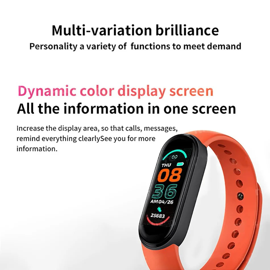 M6 Fitness Smart Watch – Waterproof Health Tracker Band