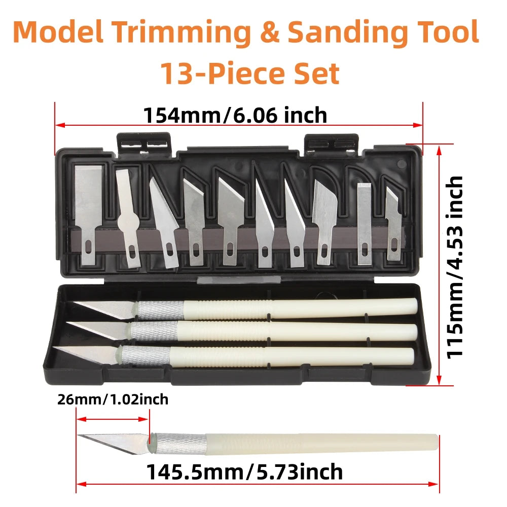 38-Piece 3D Print Model Finishing & Carving Tool Kit