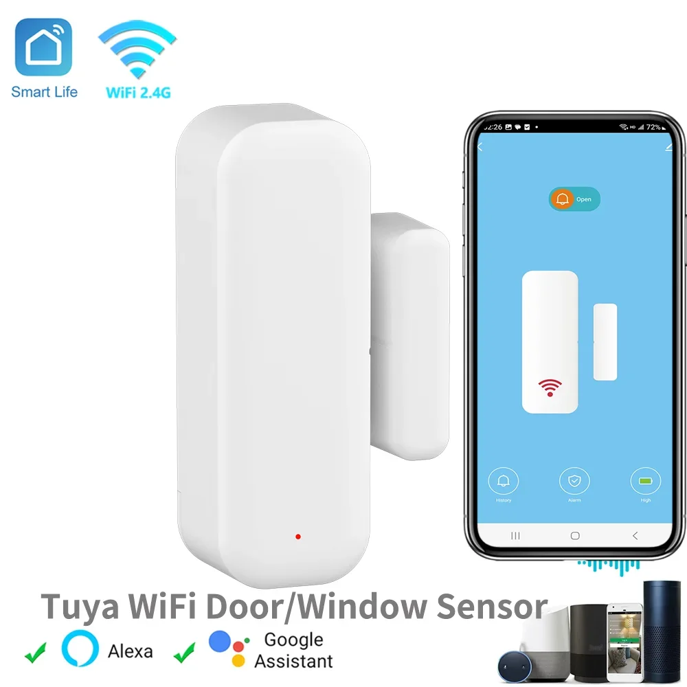 Tuya WiFi Smart Door & Window Sensor – Wireless Home Security Detector