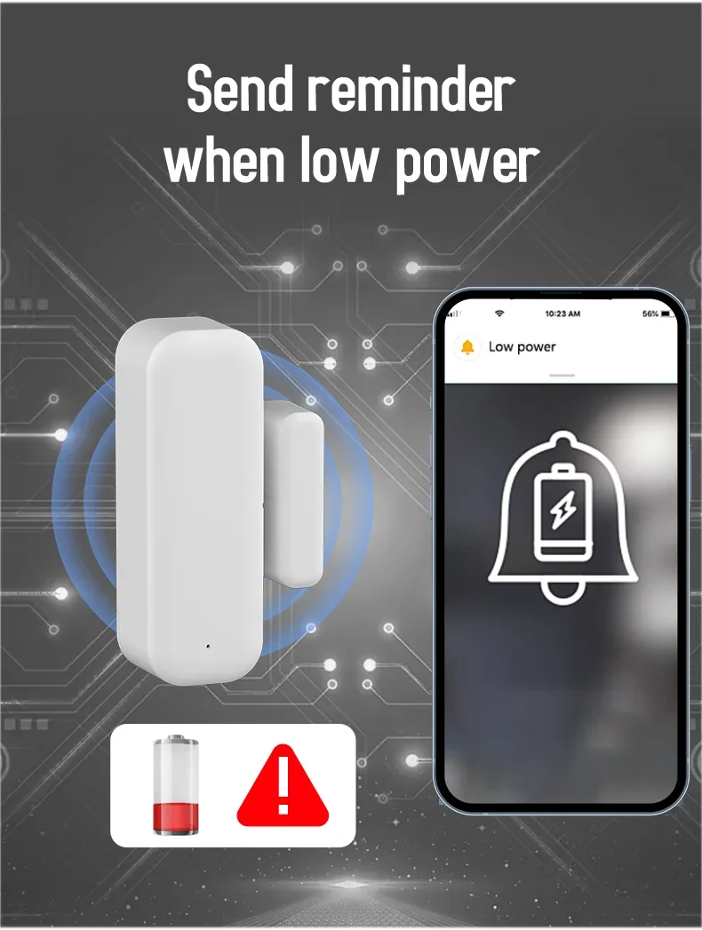 Tuya WiFi Smart Door & Window Sensor – Wireless Home Security Detector