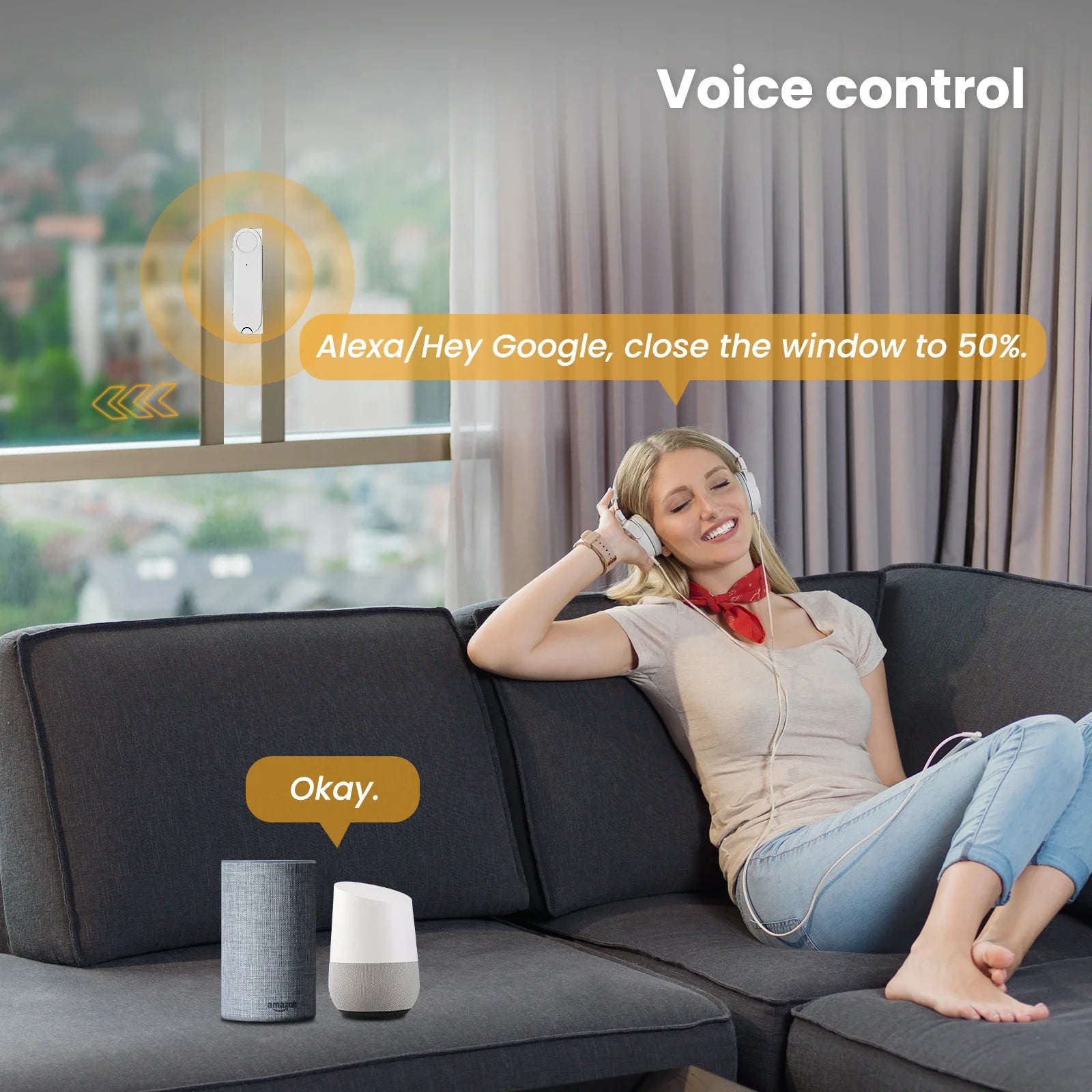 MOES Tuya ZigBee Smart Sliding Window Opener